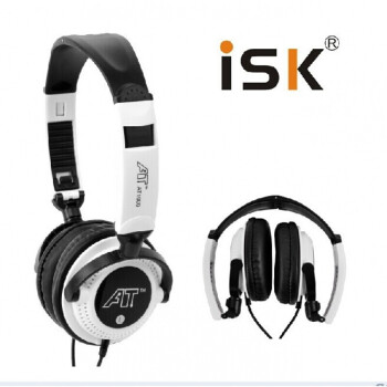 声科（isk）ISK HP-960B电脑K歌yy直播主播录音棚重低音dj专业监听耳机头戴式不带麦手机 ISK AT-1000耳机白色