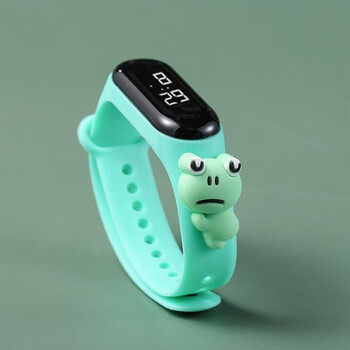 睡眠卡通可爱led夜光防水幼儿园小学生男生女孩夜光触控手环 小青蛙