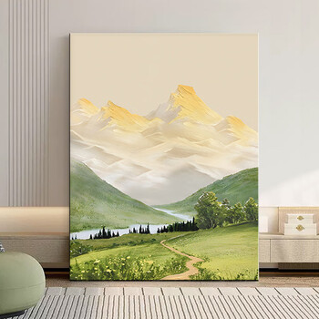 日照金山/风景diy数字油画填充填色客厅餐厅大尺寸油彩手绘装饰画 b