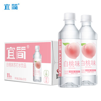 【宜简360ml*15】宜简无汽苏打水经典白桃味无糖弱碱性饮品360ml*15瓶 整箱装饮料【行情 报价 价格 评测】-京东