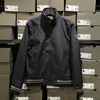 添柏岚timberland美国天伯伦男士春秋休闲开衫立领夹克外套男黑色tb0
