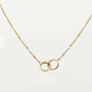 卡地亚(cartier )love系列男女同款项链饰品七夕情人节礼物钻石项链