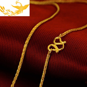 晴天帮黄金项链女足金999肖邦项链锁骨链细款实心金链子情人节礼 约6