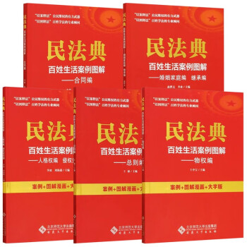 民法典全5册百姓生活案例图解合同+婚姻继承+人格侵权+物权+总则篇