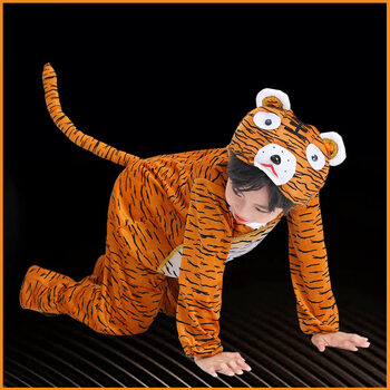 迪士尼特价捡漏儿童老虎舞台表演服装幼儿卡通小老虎演出服动物成人