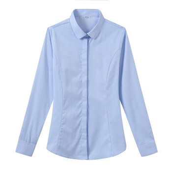 浦发银行行服工装职业装衬衣女衬衣工作服 蓝色(女长) 39