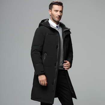 啡过中长款羽绒服男冬季中老年爷爷衣服外套冬季天穿的爸爸装保暖冬款