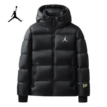 耐克nike高档aj轻薄羽绒服男2023冬季新款御寒保暖白鸭绒连帽外套优质