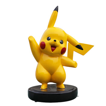 oimg卡通人物皮卡丘大型户外玻璃钢雕塑幼儿园商场门口落地装饰摆件