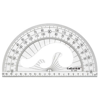 博金来科加大号量角器透明半圆量角器直径2025cm学生量角尺测量工具科