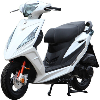 踏板摩托车燃油款125国四电喷外卖车小绵羊摩托车踏板车 白色(国三款)