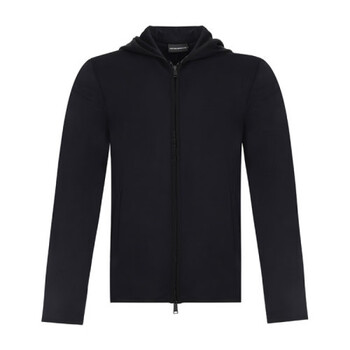 emporioarmani安普里奥阿玛尼男卫衣男士粘胶纤维连帽休闲上衣外套3z1