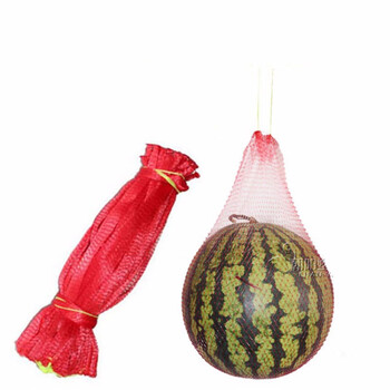 吊西瓜网兜加厚塑料网袋带绳包装甲鱼的编织尼龙丝网眼小袋子 45cm