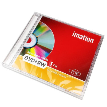 IMATION怡敏信imation 台产原装行货 dvd+rw空白光盘4.7gb可擦写刻录盘dvd-rw单片盒装 DVD+RW单片装 单片盒装1张