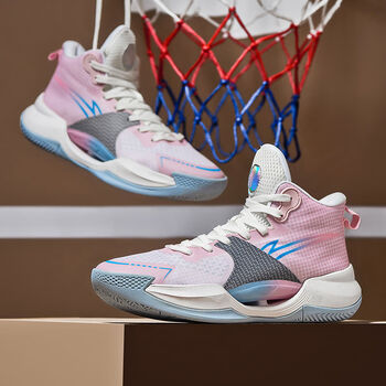 李宁超轻篮球鞋男鞋专业gtcut2哈登68夏季透气学生运动鞋 桃木粉