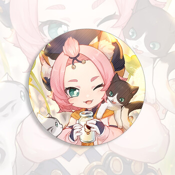 原神周边徽章细闪磨砂吧唧钟离魈宵宫二次元动漫q版胸