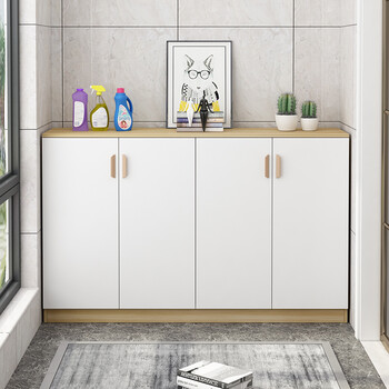 落脂欧式阳台储物柜防晒收纳柜阳台实木飘窗柜鞋柜地柜长100深40高80