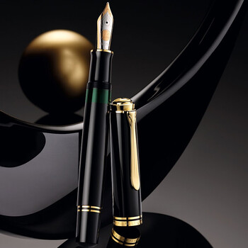 德国进口 pelikan百利金m1000钢笔18k金尖活塞上墨成人练字书写礼盒