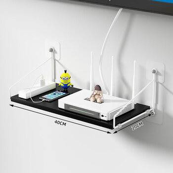 路由器支架路由器收纳盒电视机顶盒置物架墙上墙面放wifi支架子壁挂式