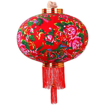 装饰灯笼东北风大花布灯笼农家乐场景布置吊灯地方特色菜馆吊顶装饰