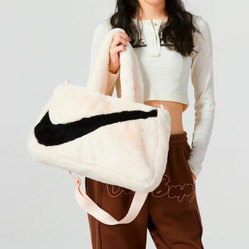 耐克（NIKE）单肩包女包2023冬季新款毛绒手提包挎包休闲运动单肩背包FB3050 FB3050-838/26*45*10cm MISC