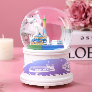 广州塔广州塔纪念品公主水晶球音乐盒女孩儿童生日礼物高级创意摆件