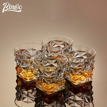 bincoo威士忌酒杯家用套装水晶玻璃杯洋酒杯创意个性高档喝水杯酒杯