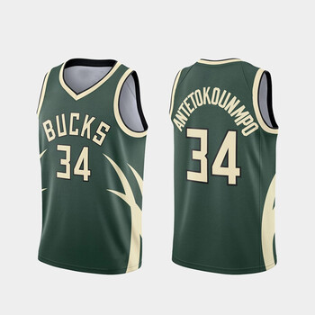 腾讯体育nba全明星正版雄鹿队字母哥34号球衣21霍乐迪22米德尔顿篮球