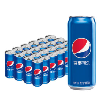 百事可乐 Pepsi   汽水 碳酸饮料 细长罐330ml*24听 百事出品