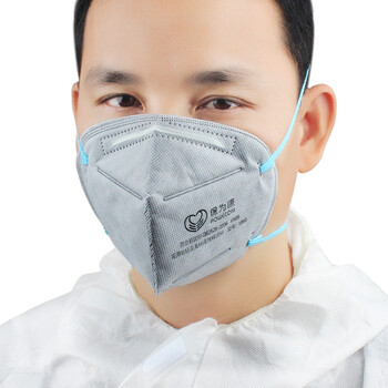 5防异味工业粉尘秋木工防尘打磨n95口罩 头戴式10个