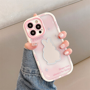 涵壳镜面可爱兔子卡通小众适用苹果13手机壳iphone14pro max新款11