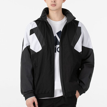 adidas阿迪达斯男子2022春季新款运动服舒适休闲健身训练夹克连帽外套