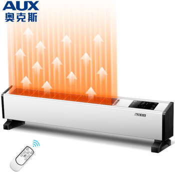 奥克斯（AUX）取暖器卧室/移动地暖/电暖器/电暖气家用/取暖电器/暖气片电暖风遥控踢脚线取暖器NTJX- T180ER