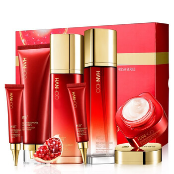 韩后 护肤品套装女 红石榴提亮紧致补水保湿水乳礼盒茶蕊套茶酵a 红