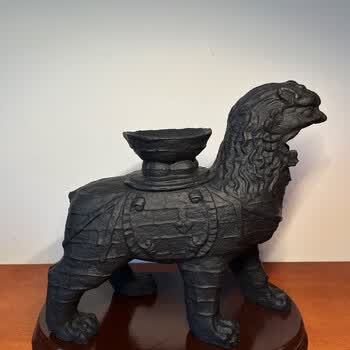 沧州铁狮子镇海吼30cm 6.5公斤铸铁摆件,来图定制工艺品招财