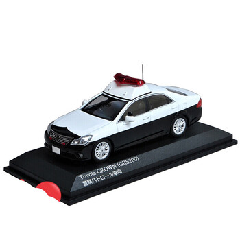 酷奇象143日本警车模型交警丰田皇冠交警涂装广岛县三重县仿真合金