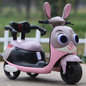 新款小孩儿童电动车摩托车三轮车男女宝宝可爱电瓶车可坐可骑大号童车