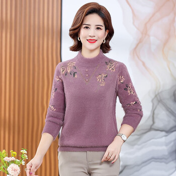 梵侈赫尔轻奢品牌结婚礼服妈妈冬装毛衣加厚喜婆婆婚宴打底衫中老年女