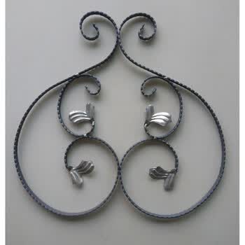 铁艺配件装饰铁花铁艺栏杆装饰花铁花梯花铁艺栏杆配件铁花定制 (单个