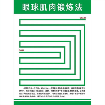 视力训练图远视表眼肌训练运动增视图眼操自粘墙贴纸眼球肌肉锻炼法大