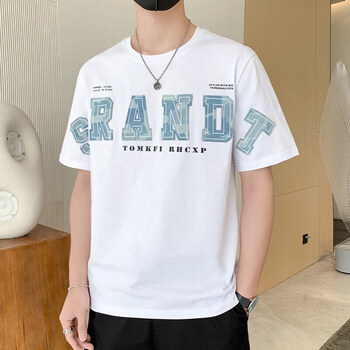 zhuotai361尅官方官方夏季新款短袖恤男士潮流修身半袖男生nike白色m