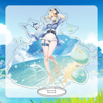 原神周边立牌优菈烟绯甘雨钟离魈可莉刻晴原神亚克力摆件琴夏日皮肤