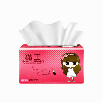 家庭清洁/纸品>清洁纸品>抽纸>本色抽纸>猫王(maowang)>猫王抽纸18包