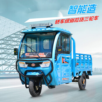 电动三轮车货车载重王成人新款农用半蓬封闭家用车快递货运车双狮1500