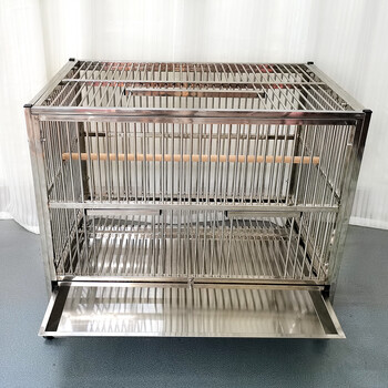 星斗不锈钢金钢鹦鹉鸟笼中号画眉鹩哥宠笼金属大型笼子大型长78宽52高