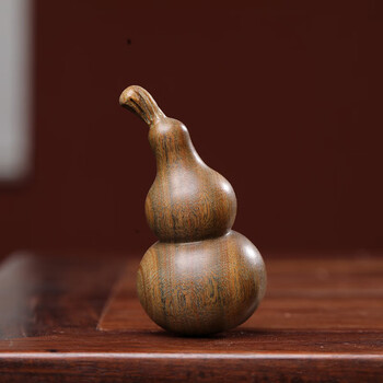 檀木雕刻葫芦手把件福禄吊坠挂件随身把玩实木文玩工艺礼品 绿檀葫芦