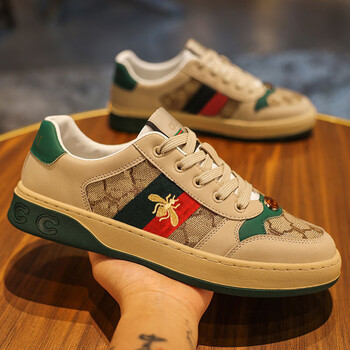 汤米希凯利卡古驰酷奇脏脏鞋男2023新款网红板鞋男士休闲鞋子透气莆田