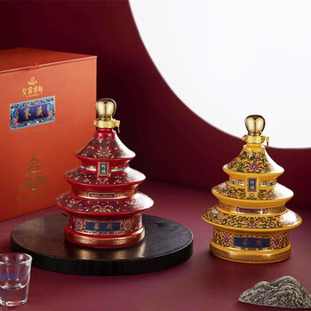 京都 北京二锅头 天坛祈福 清香型白酒 53度 纯粮酿造 鉴藏级礼品 贰