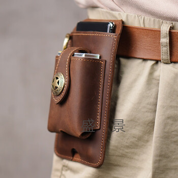 手机腰包 男工地 手机包 工地真皮手机包男腰包烟盒钥匙包夏天男士