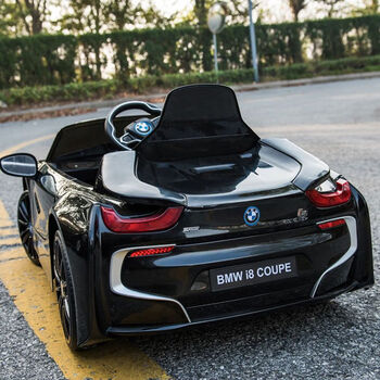 永久forever宝马授权儿童电动车i8婴儿四轮汽车遥控摇摆可坐人贝瑞佳